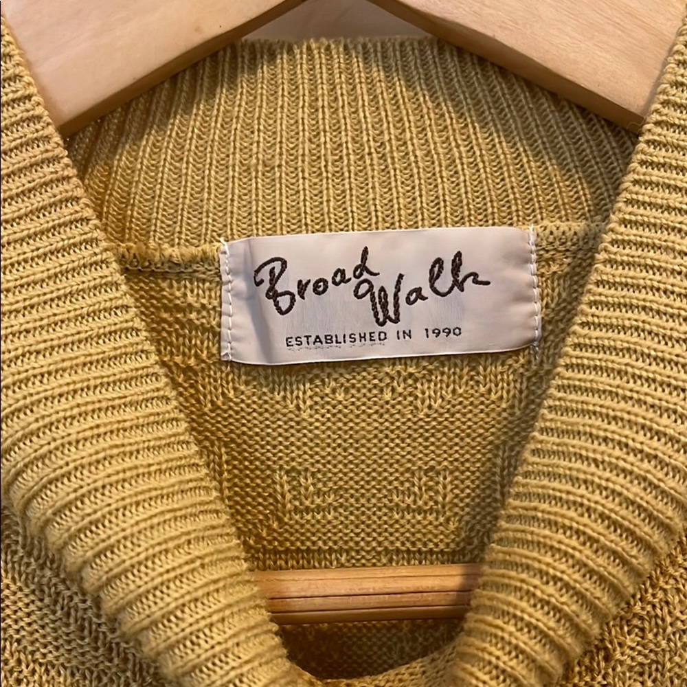 Golden Yellow Women's Crew Neck Sweater - Picture 3 of 3